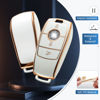 Picture of RUABIBAN Key Fob Cover Compatible with Mercede, Key Case Protection Fit for Mercede 2019-2021 A-Class C-Class G-Class 2017-2020 E-Class S-Class Smart Key Holder