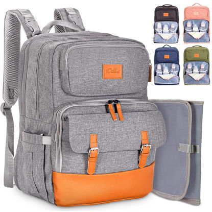 Picture of PILLANI Baby Diaper Bag Backpack - Baby Bag for Boys & Girls - Baby Essentials Diaper Backpack - Large Travel Diaper Bags w/Changing Pad - Baby Registry Search & Baby Shower Gifts - Newborn Must Haves