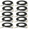 Picture of FEMORO Guitar Cable 10 ft 10-Pack, Instrument Cables Electric Guitar Amp Cord TS 1/4 Inch Audio 22AWG Chord 6.35MM Right Angle Support AV Receiver Bass Amplifier AMP Piano Keyboard Mixer