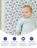 Picture of TotAha Soft Crib Sheets Girl-Hypoallergenic, Silky Comfort, Buttery Soft, Calming Effect, Premium All-Season Jersey-Knit Sheets, 9'' Extra Deep Pocket, Purple Butterfly