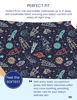Picture of TotAha Premium Stretchy Space Crib Sheets (2-Pack)-Hypoallergenic, Silky Comfort, Buttery Soft, Calming Effect, All-Season Jersey-Knit Sheets, 9'' Extra Deep Pocket