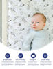 Picture of TotAha Premium Stretchy Space Crib Sheets (2-Pack)-Hypoallergenic, Silky Comfort, Buttery Soft, Calming Effect, All-Season Jersey-Knit Sheets, 9'' Extra Deep Pocket