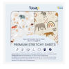 Picture of TotAha Jungle Animal Crib Sheets for Girls Boys 2 Pack, Fitted Baby Crib Sheet Neutral for Standard Crib Mattress & Toddler Bed Mattress (52"x28"), Ultra Soft Baby Sheets