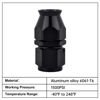 Picture of EVIL ENERGY 4AN PTFE Hose End Fitting Straight Black for PTFE Hose Only