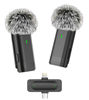 Picture of EZColoris 2 Pack Wireless Microphone for iPhone Android USB C Lav Mic for iPhone 15 Phone Microphone Video Recording Noise Cancelling Lapel Lavalier Microphones for YouTube Live Stream Podcast