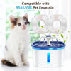 Picture of 16 Pcs Cat Fountain Replacement Filters 8 Pack Cat Water Fountain Replacement Filters with 8 Pack Pre-Filter Sponges, Pet Fountain Filter Fit for 95oz/2.8L Automatic Pet Fountain Cat Water Fountain