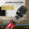 Picture of TONOR Wireless Microphone System, Professional Metal Cordless Karaoke Microphones, Handheld Dynamic Mic Set with Receiver for Home Party, Meeting, KTV, Church, DJ, Wedding, Singing, 200ft, TW820 Red