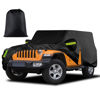 Picture of Waterproof Car Cover for Jeep Wrangler 2 Door 1987-2023 JK JL CJ YJ TJ Outdoor Sun Rain Snow Hail Protection with Driver Door Zipper