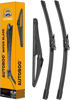 Picture of AUTOBOO 28"+21" Windshield Wipers with 12" Rear Wiper Blade Replacement for Mercedes-Benz ML-Class W164 2006-2011 ML320 ML350 ML550 ML63 2005-2012 X164 GL-Class W251 R-Class -Original Factory Quality
