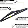 Picture of AUTOBOO 28"+21" Windshield Wipers with 12" Rear Wiper Blade Replacement for Mercedes-Benz ML-Class W164 2006-2011 ML320 ML350 ML550 ML63 2005-2012 X164 GL-Class W251 R-Class -Original Factory Quality