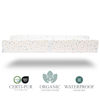 Picture of Organic Cotton Contoured Baby Changing Pad w/Waterproof Foam Mattress, Includes Soft, Removable & Washable Cover, Safety Strap, Non-Slip Bottom, Topper for Standard Size Infant Diaper Table & Dresser