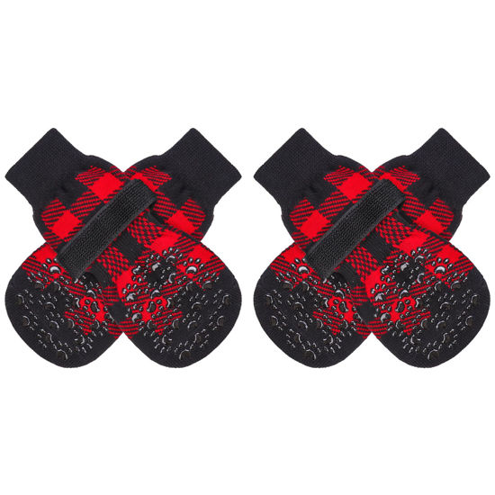 Picture of EXPAWLORER Anti-Slip Dog Socks-Double Sides Grips Traction Control on Hardwood Floor,Dog Shoes for Hot/Cold Pavement,Best Paw Protector,Prevents Licking,for Puppy Small Medium Large Senior Dogs