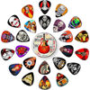 Picture of Guitar Picks 24 Pack Thin, Medium, Heavy Picks with Tin Box,Bass Guitar Pick Variety Pack,Guitar Pick for Acoustic Electric Guitar Bass Ukulele 0.46 0.71 0.96 1.20 mm(Set -4)