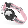 Picture of Odokele Reflective AirTag Cat Collar, Integrated Cat Tracker Collar with Air Tag Holder and Bell, Safety Elastic Band Cat GPS Collars for Girl Boy Cats, Kittens and Puppies (Pink, S)