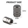 Picture of Alpmosn Aluminum Tire Stem Valve Caps Wheel Valve Covers Car Dustproof Tire Cap Cover Accessories, Universal for SUV, Car, Bike and Motorcycle, Hexagon Shape (4PCS Grey)