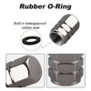 Picture of Alpmosn Aluminum Tire Stem Valve Caps Wheel Valve Covers Car Dustproof Tire Cap Cover Accessories, Universal for SUV, Car, Bike and Motorcycle, Hexagon Shape (4PCS Grey)