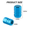 Picture of Alpmosn Aluminum Tire Stem Valve Caps Wheel Valve Covers Car Dustproof Tire Cap Cover Accessories, Universal for SUV, Car, Bike and Motorcycle，Hexagon Shape (4PCS Light Blue)