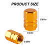 Picture of Alpmosn Aluminum Tire Stem Valve Caps Wheel Valve Covers Car Dustproof Tire Cap Cover Accessories, Universal for SUV, Car, Bike and Motorcycle, Hexagon Shape (4PCS Gold)