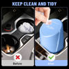 Picture of SGLRT Car Trash Can Bin with Lid - Car Garbage Can Cup Holder - Blue Mini Leakproof Vehicle Trash Garbage Can Bin with 20pcs Trash Bags-Car Organizers and Storage for Front Back Seat Accessories