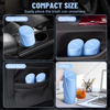 Picture of SGLRT Car Trash Can Bin with Lid - Car Garbage Can Cup Holder - Blue Mini Leakproof Vehicle Trash Garbage Can Bin with 20pcs Trash Bags-Car Organizers and Storage for Front Back Seat Accessories