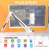 Picture of ZealSound Gaming Microphone Kit,Podcast Condenser USB Mic with Boom Arm,Supercardioid Microphone with Mute Button,Echo Volume Gain Knob,Adjust Monitor for Phone PC Computer (White)