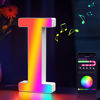 Picture of Light Up Letters Marquee Letter - Music Sync RGB Color Changing LED Letter Lights Letter Logo Game Lights for Girls Women Party Birthday Christmas Valentine's Day Wall Desktop Decoration (MRGB-I)