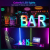 Picture of Light Up Letters Marquee Letter - Music Sync RGB Color Changing LED Letter Lights Letter Logo Game Lights for Girls Women Party Birthday Christmas Valentine's Day Wall Desktop Decoration (MRGB-I)