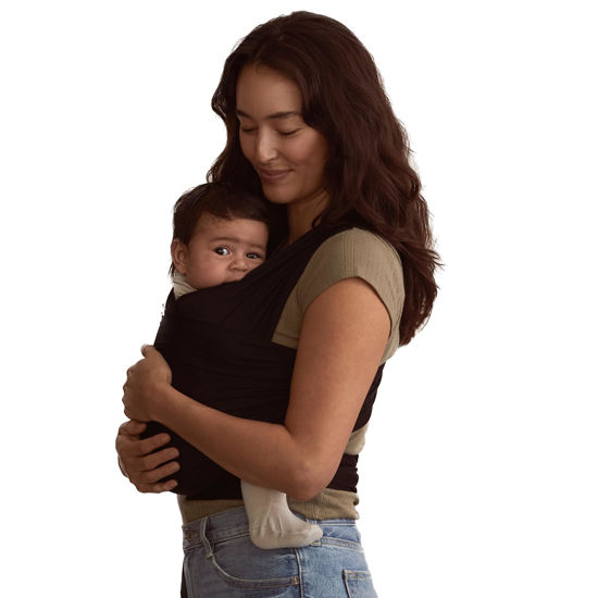Picture of Solly Baby Wrap Carrier, Lightweight Hands-Free Baby Sling Carrier Newborns to Toddler, Infants 8-25 Lbs., Baby Registry Must Have, Baby Carrier Wrap, Newborn Baby Essentials, Black