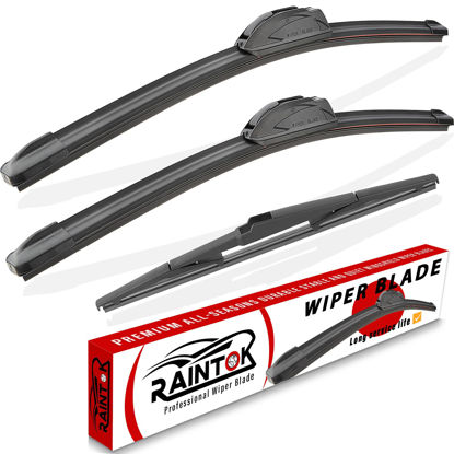 Picture of RAINTOK Windshield Wiper Blades Replacement for Toyota Prius 2004 2005 2006 2007 2008 2009 Original Factory Quality Front Rear Wipers Blade Set for My Car - 26" 18" 16" (Pack of 3)