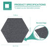 Picture of 12 Pack Acoustic Panels with Self-adhesive, 14 X 13 X 0.4 Inches Sound Absorbing Panels, High Density Sound Proof Panels for Walls, Hexagon Sound Proof Wall Panels for Studio, Home (Grey Sesame)