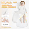 Picture of HAPIU Unisex Rayon Made from Bamboo Baby Sleep Sack TOG 1.0, 2-Way Zipper YKK, Wearable Blanket Baby, 0-6 Months,Cloud