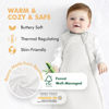 Picture of HAPIU Unisex Rayon Made from Bamboo Baby Sleep Sack TOG 1.0, 2-Way Zipper YKK, Wearable Blanket Baby, 6-18 Months,Cloud