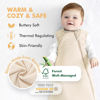 Picture of HAPIU Unisex Rayon Made from Bamboo Baby Sleep Sack TOG 1.0, 2-Way Zipper YKK, Wearable Blanket Toddler, 18-36 Months,Oat
