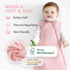 Picture of HAPIU Unisex Rayon Made from Bamboo Baby Sleep Sack TOG 1.0, 2-Way Zipper YKK, Wearable Blanket Baby, 6-18 Months,Blush