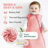 Picture of HAPIU Unisex Rayon Made from Bamboo Baby Sleep Sack TOG 1.0, 2-Way Zipper YKK, Wearable Blanket Baby, 6-18 Months,Strawberry Ice