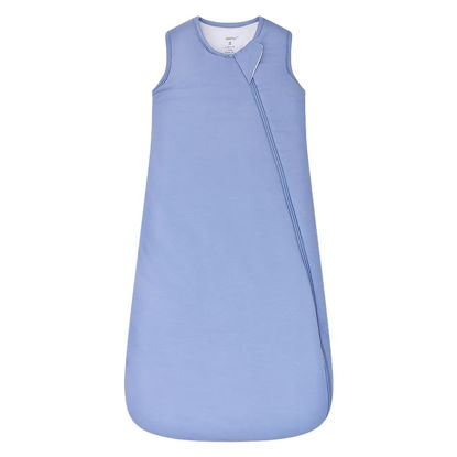 Picture of HAPIU Unisex Rayon derived from Bamboo Baby Sleep Sack TOG 1.0, 2-Way Zipper YKK, Wearable Blanket Toddler, 18-36 Months, Moonlight Blue