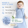 Picture of HAPIU Unisex Rayon Made from Bamboo Baby Sleep Sack TOG 1.0, 2-Way Zipper YKK, Wearable Blanket Toddler, 18-36 Months,Fog