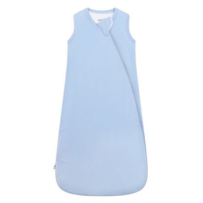 Picture of HAPIU Unisex Rayon Made from Bamboo Baby Sleep Sack TOG 1.0, 2-Way Zipper YKK, Wearable Blanket Baby, 0-6 Months,Fog