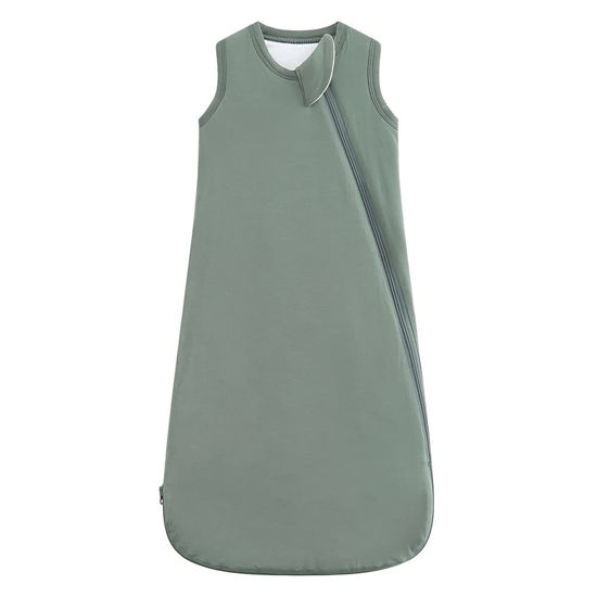 Picture of HAPIU Unisex Rayon Made from Bamboo Baby Sleep Sack TOG 1.0, 2-Way Zipper YKK, Wearable Blanket Toddler, 18-36 Months,Dark Forest Green