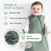 Picture of HAPIU Unisex Rayon Made from Bamboo Baby Sleep Sack TOG 1.0, 2-Way Zipper YKK, Wearable Blanket Toddler, 18-36 Months,Dark Forest Green