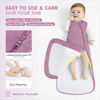 Picture of HAPIU Unisex Rayon Made from Bamboo Baby Sleep Sack TOG 1.0, 2-Way Zipper YKK, Wearable Blanket Baby, 0-6 Months,Strawberry Ice&Tulipwood