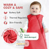 Picture of HAPIU Unisex Rayon Made from Bamboo Baby Sleep Sack TOG 1.0, 2-Way Zipper YKK, Wearable Blanket Baby, 0-6 Months,Molten Lava&Strawberry Ice