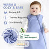 Picture of HAPIU Unisex Rayon Made from Bamboo Baby Sleep Sack TOG 1.0, 2-Way Zipper YKK, Wearable Blanket Baby, 6-18 Months, 2 Pack Slate Blue & Light Heather Grey