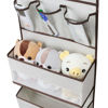 Picture of Univivi Door Hanging Organizer Nursery Closet Cabinet Baby Storage with 4 Large Pockets and 3 Small PVC Pockets for Cosmetics, Toys and Sundries (Beige)