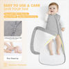 Picture of HAPIU Unisex Rayon Made from Bamboo Baby Sleep Sack TOG 1.0, 2-Way Zipper YKK, Wearable Blanket Baby, 6-18 Months, Light Heather Grey