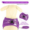 Picture of YIMEIS Dog Harness and Leash Set, No Pull Soft Mesh Pet Harness, Reflective Adjustable Puppy Vest for Small Medium Large Dogs, Cats (Purple, X-Small (Pack of 1)