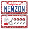 Picture of Newzon Red Bling License Plate Frames 2 Pack, Red Rhinestone License Plate Frames for Women, Bedazzled License Plate Holder, Luxury Handmade Glitter License Plate Frame With Sparkly Diamond Screw Caps