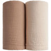 Picture of Konssy 2 Pack Muslin Swaddle Blankets for Baby Boys Girls, Receiving Blanket Large 47 x 47 inches, Soft Breathable Muslin Baby Blanket for Unisex Newborn(Brown, Cream)