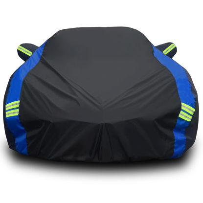 Picture of Avecrew for Chevrolet Corvette C4/C5/C6/C7 Car Cover Waterproof All Weather for Automobiles, Outdoor Full Exterior Covers Fit 1984-2019 Corvette C4/C5/C6/C7 with Windproof Strap and Driver Door Zipper