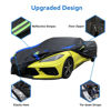 Picture of Avecrew for Chevrolet Corvette C4/C5/C6/C7 Car Cover Waterproof All Weather for Automobiles, Outdoor Full Exterior Covers Fit 1984-2019 Corvette C4/C5/C6/C7 with Windproof Strap and Driver Door Zipper
